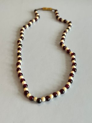 Vintage Perle og granat halskæde armbånd
