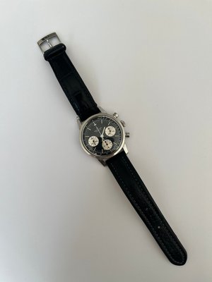 Vintage Breitling Top Time kronograf panda skive armbåndsur i stål