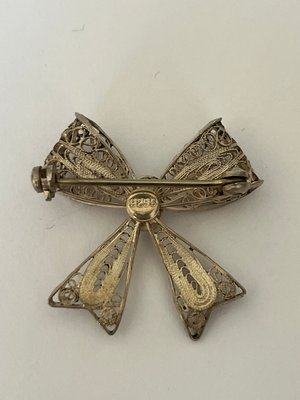 Filigran sløjfe broche