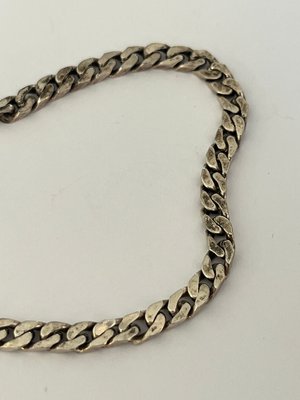 HS sølv armbånd i flad panserkæde