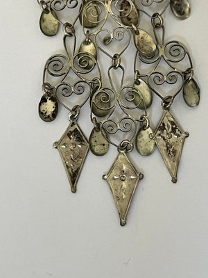 Vintage filigran sølv broche
