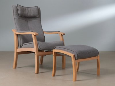 Nordic Easy Chair “Blokhus Plus” lænestol med fodskammel
