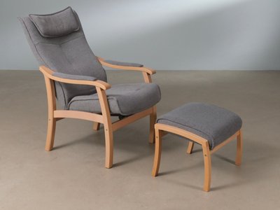 Nordic Easy Chair “Blokhus Plus” lænestol med fodskammel