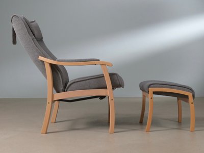 Nordic Easy Chair “Blokhus Plus” lænestol med fodskammel