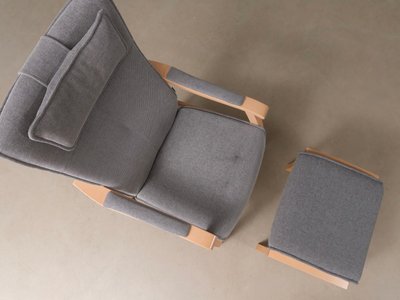 Nordic Easy Chair “Blokhus Plus” lænestol med fodskammel