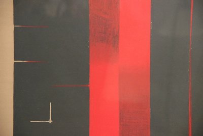 Abstrakt litografi af Arne Lundsteen Hansen