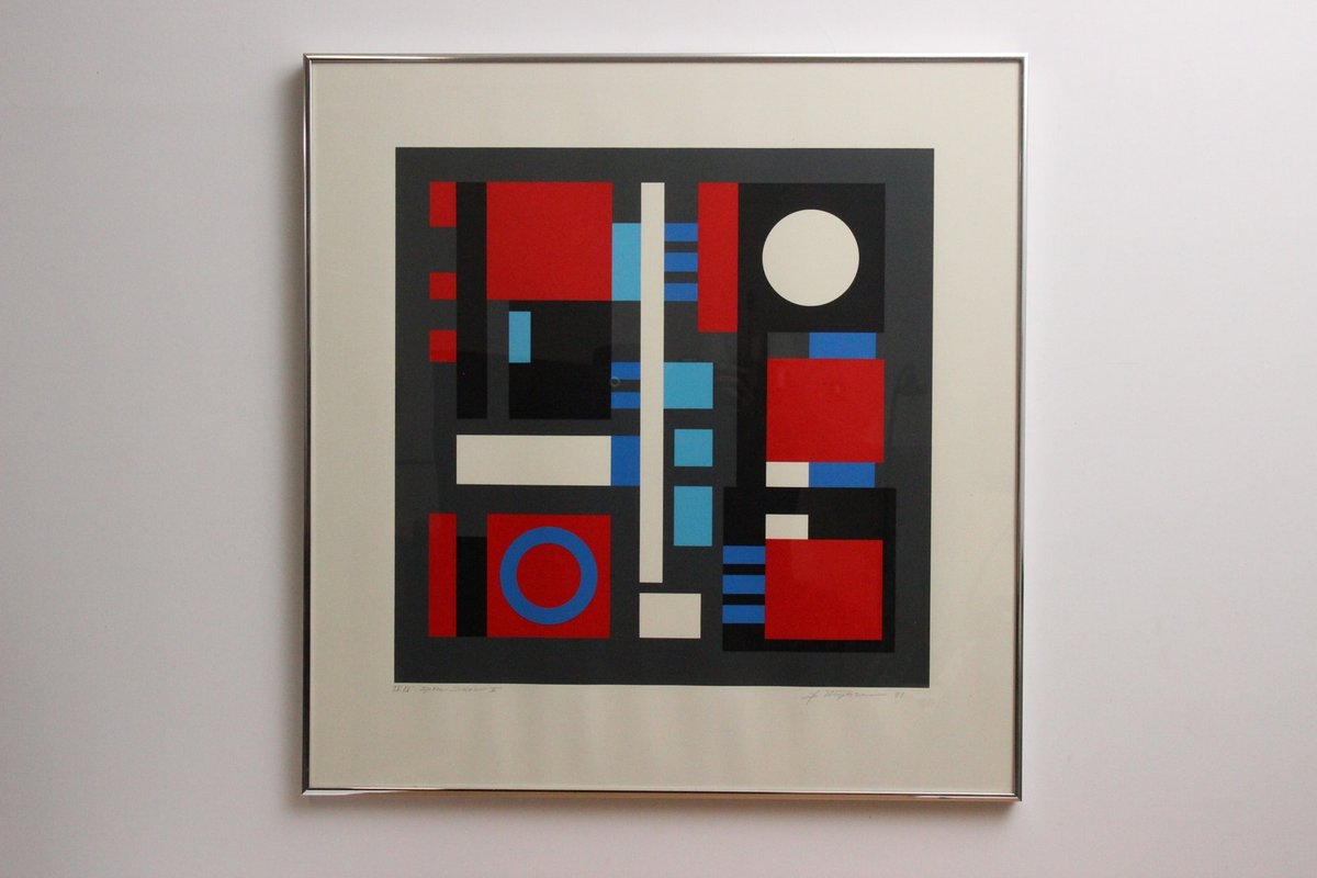 Jette Thyssen Space Solar V Signeret litografi 1981