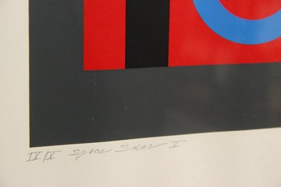 Jette Thyssen Space Solar V Signeret litografi 1981