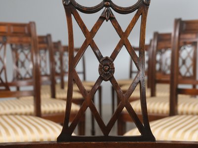 12 stk. elegante Hepplewhite spisestuestole