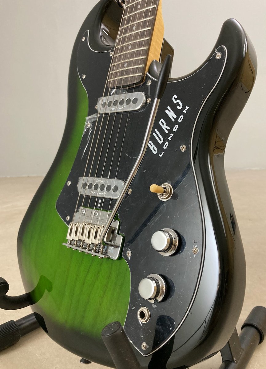 Burns SSJ Elguitar Grøn Burst Finish