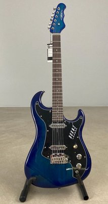 Burns London SSJ Elguitar Transparent Blue Finish