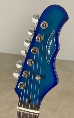 Burns London SSJ Elguitar Transparent Blue Finish
