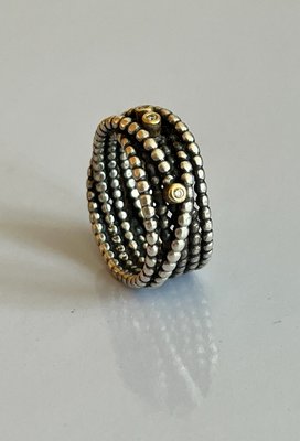 Unika Guldsmede ring med diamanter
