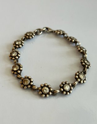 Sølv blomster armbånd