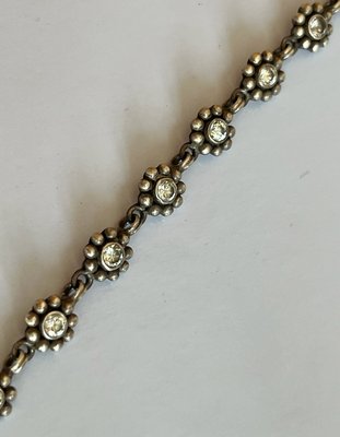 Sølv blomster armbånd