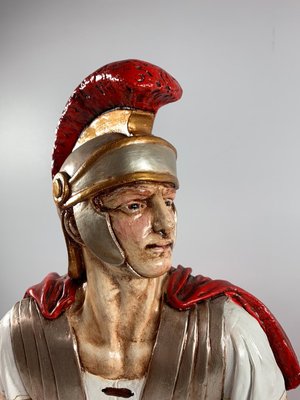Figur, 59 cm., romersk soldat