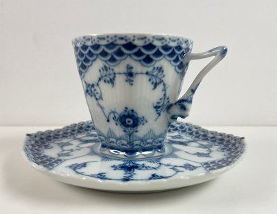 Royal Copenhagen Musselmalet Helblonde Djævlestellet kaffekop underkop nr. 1036
