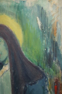 Emil Dyrberg-Petersen "Madonna and Child", oliemaleri 1957