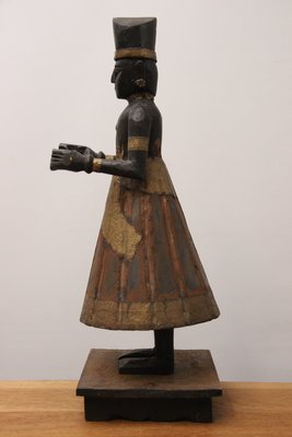Vintage indisk træfigur