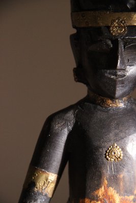 Vintage indisk træfigur