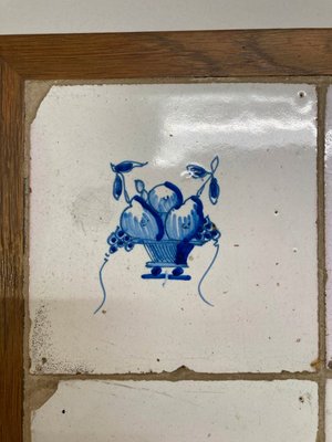 Hollandske Delft Fliser Frugtkurv 1700-tallet