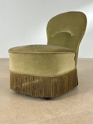 Antik fransk velour lænestol