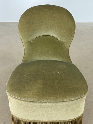 Antik fransk velour lænestol