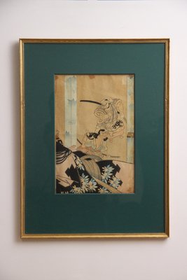4 originale japanske ukiyo-e træsnit