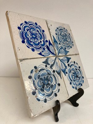 Hollandske Delft Fliser Blomster 1700-tallet