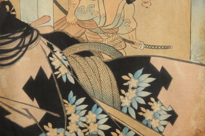 4 originale japanske ukiyo-e træsnit