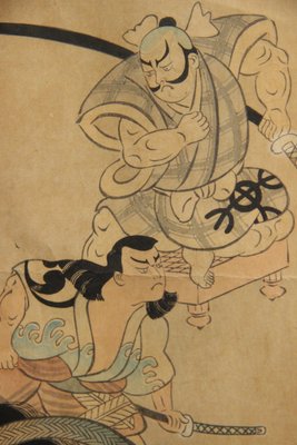 4 originale japanske ukiyo-e træsnit