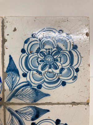 Hollandske Delft Fliser Blomster 1700-tallet