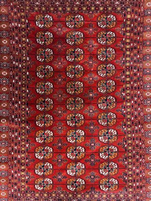 Ægte håndknyttet Bokhara tæppe 127 × 184 cm