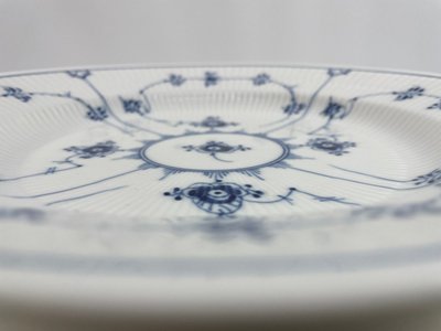 13 stk. Royal Copenhagen Musselmalet Riflet middagstallerken nr. 175