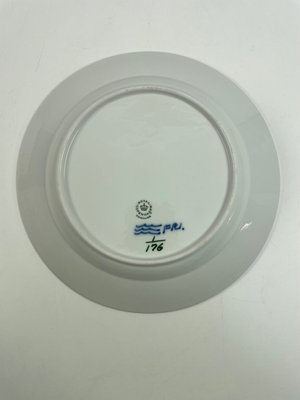 12 stk Royal Copenhagen Musselmalet Riflet frokosttallerken nr. 176.
