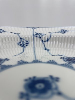 8 stk Royal Copenhagen Musselmalet Riflet dybtallerken nr. 165