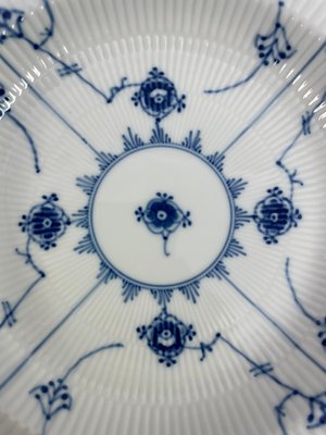 8 stk Royal Copenhagen Musselmalet Riflet dybtallerken nr. 165