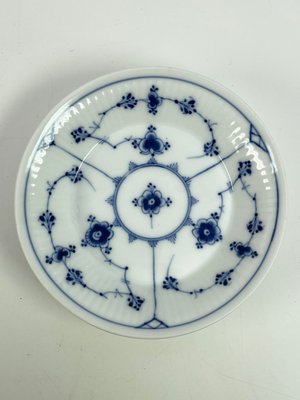 8 stk. Royal Copenhagen Musselmalet Riflet dybtallerken suppetallerken nr. 83