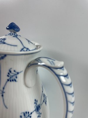 Royal Copenhagen Musselmalet Riflet Chokoladekande med låg nr 1/30