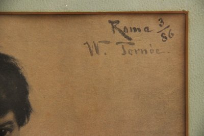 Wenzel Tornøe , Roma litografi af italiensk dreng, dateret 1886