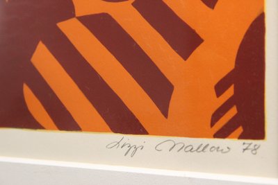 Lizzi Mallow  Sommerhat Signeret Farvelitografi, 1978