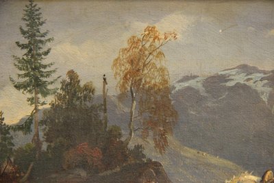 1800-tals bjerglandskab maleri