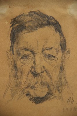 Portræt af ældre mand sign. HH 1908