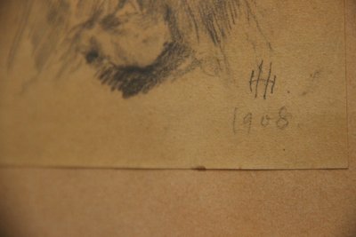 Portræt af ældre mand sign. HH 1908