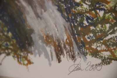 Stort originalt mixed media værk 2000