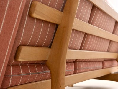 Wegner GE 236 getama 3 pers. sofa i eg