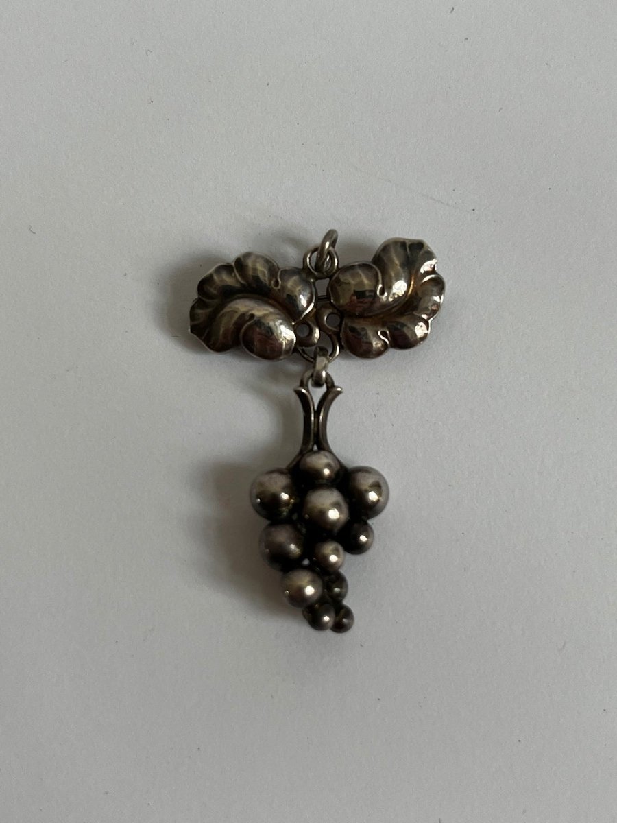 Georg Jensen sølv broche vedhæng 