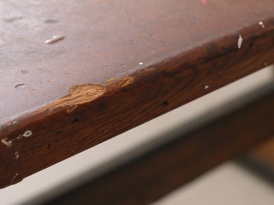 Langt antikt plankebord
