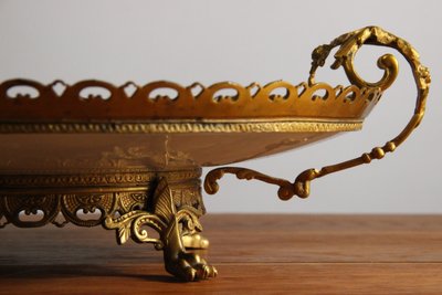 Antik fransk porcelænsbakke