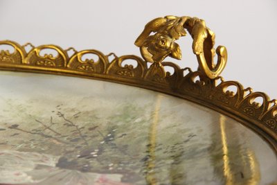 Antik fransk porcelænsbakke